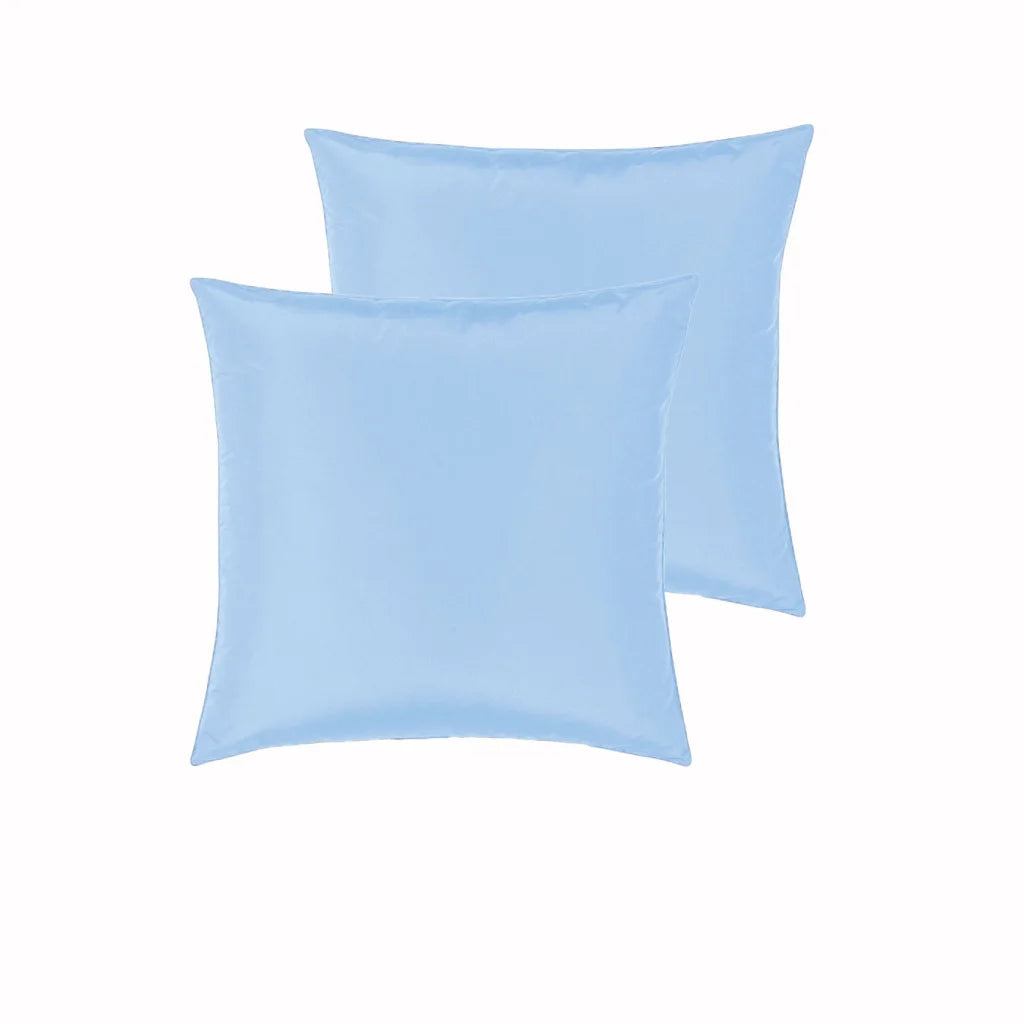 Satin European Pillowcases PepperMill Pair - Sky - Home &