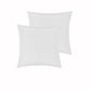Satin European Pillowcases PepperMill Pair White 959