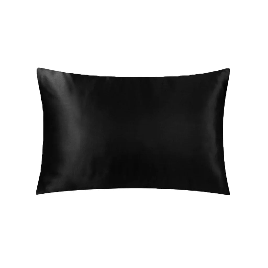 Satin Standard Pillowcase - Black - Home & Garden