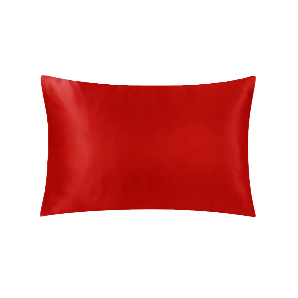 Satin Standard Pillowcase - Red - Home & Garden