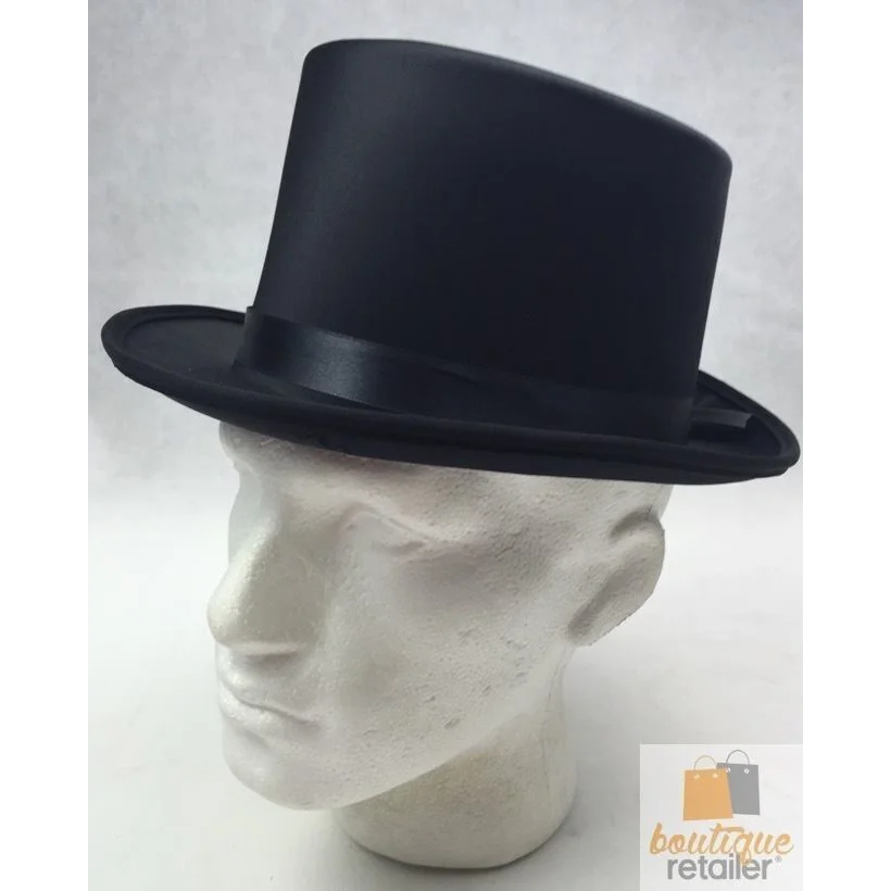 Satin top hat with costume party cap fancy