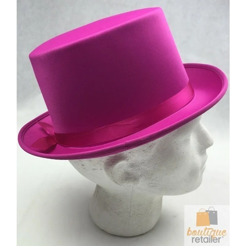 SATIN TOP HAT Costume Party Cap Fancy Dress Trilby Fedora