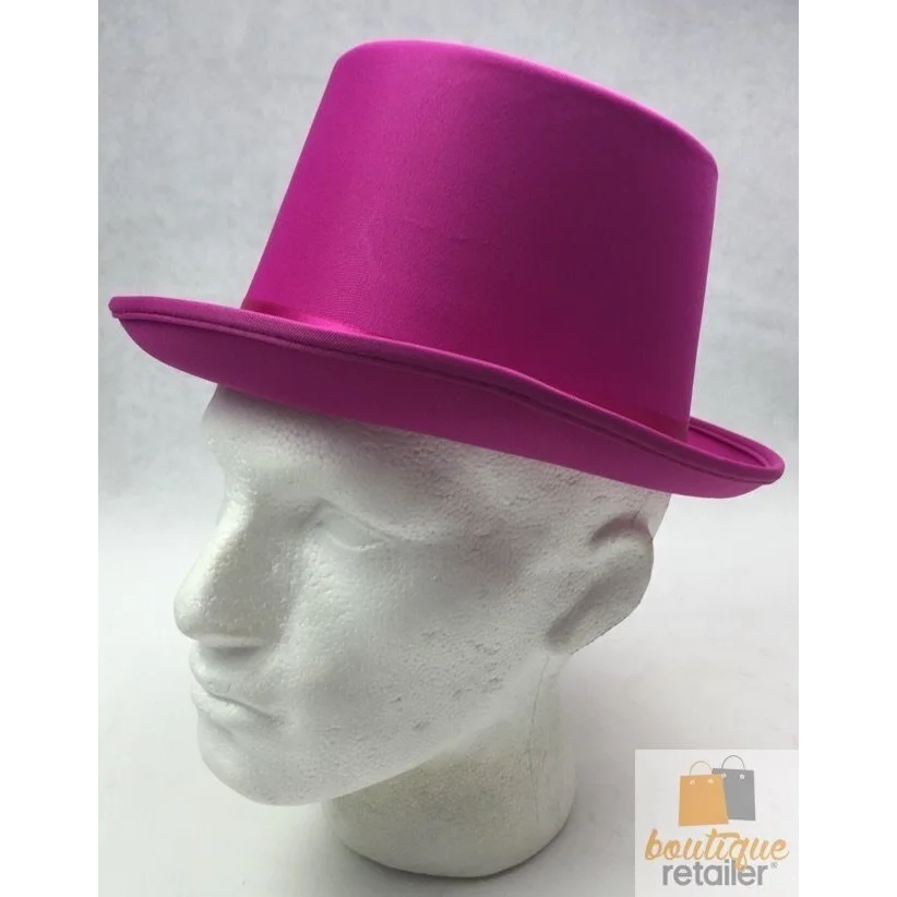 SATIN TOP HAT Costume Party Cap Fancy Dress Trilby Fedora