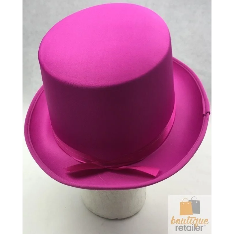 SATIN TOP HAT Costume Party Cap Fancy Dress Trilby Fedora