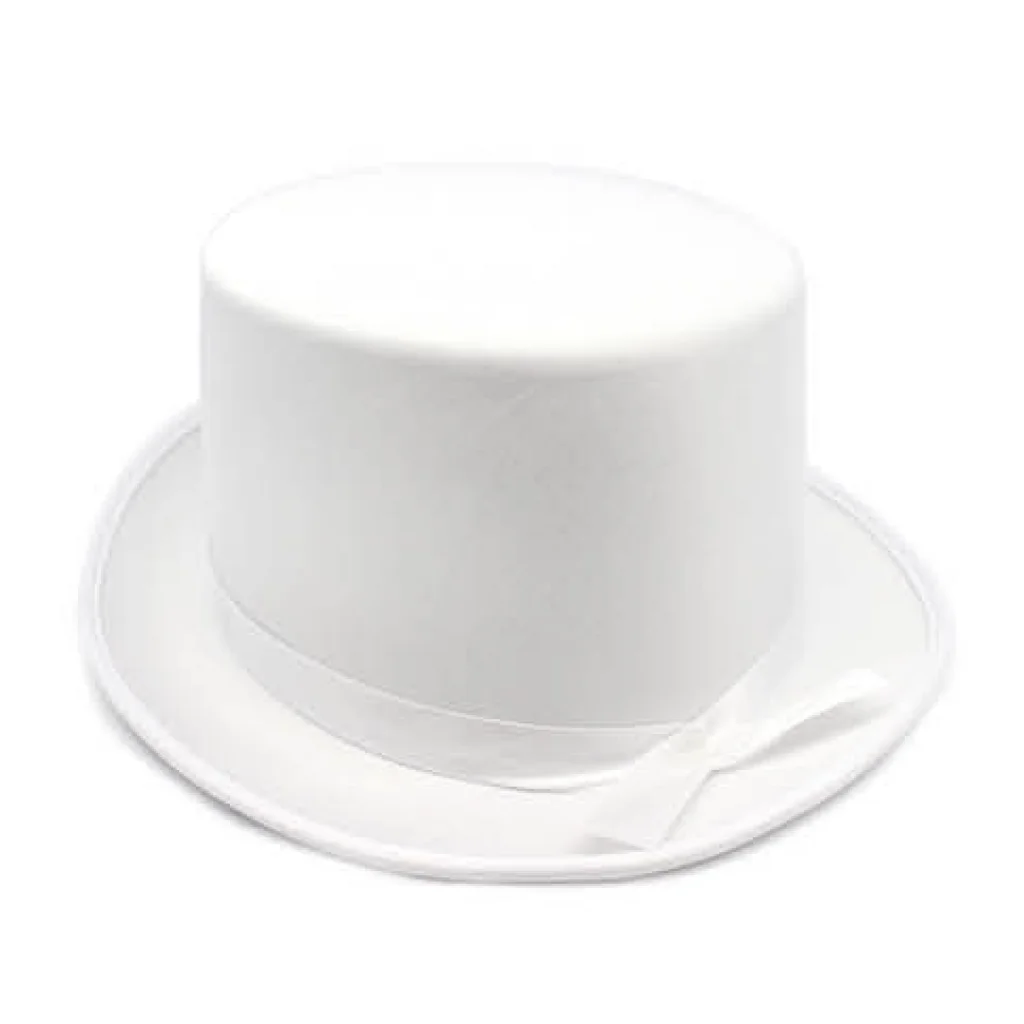 SATIN TOP HAT Costume Party Cap Fancy Dress Trilby Fedora