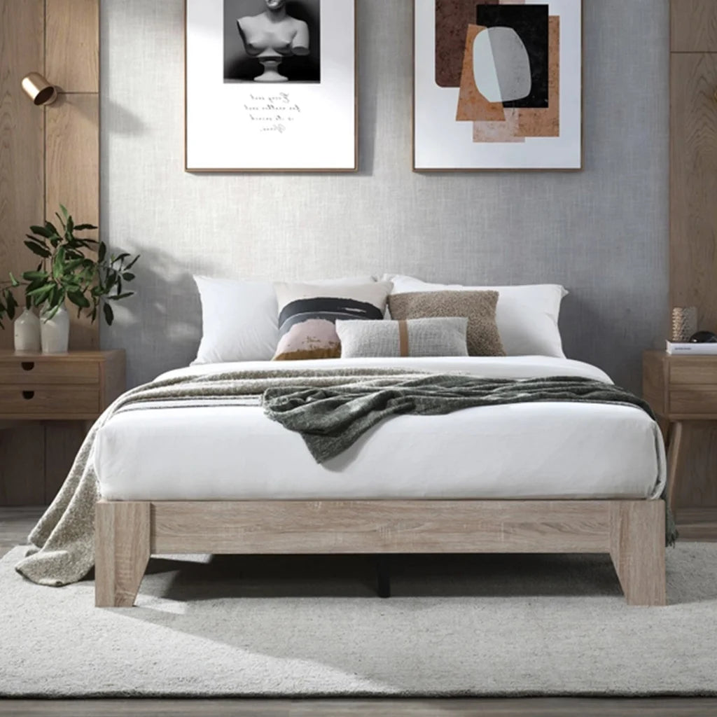 Scandi Bed Base - Queen - Furniture > Bedroom > Beds & Bed