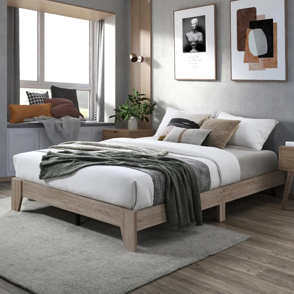 Scandi Bed Base - Queen - Furniture > Bedroom > Beds & Bed