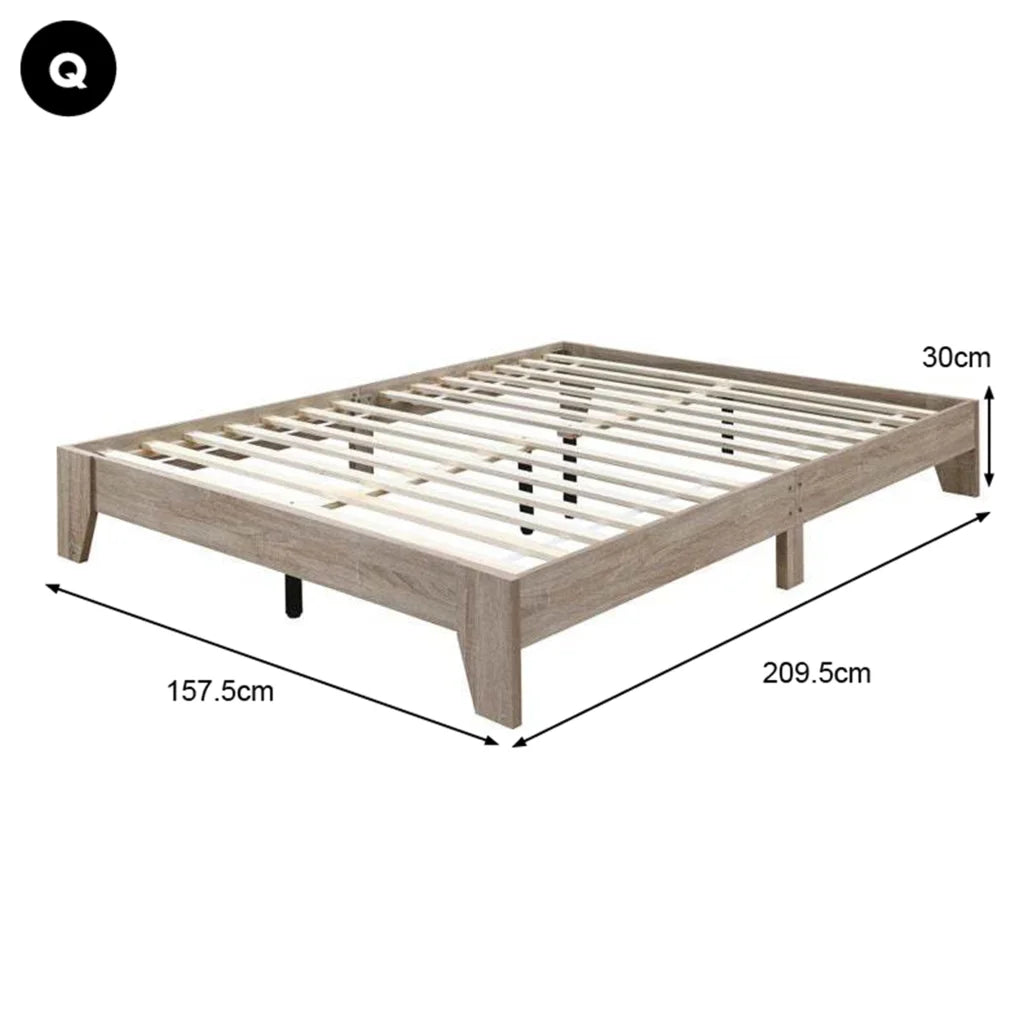 Scandi Bed Base - Queen - Furniture > Bedroom > Beds & Bed