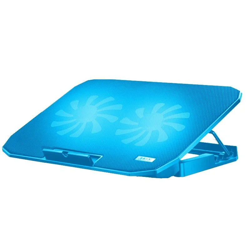 Sea Blue Dual Fan Laptop Cooling Stand - Adjustable-1964932275477024775