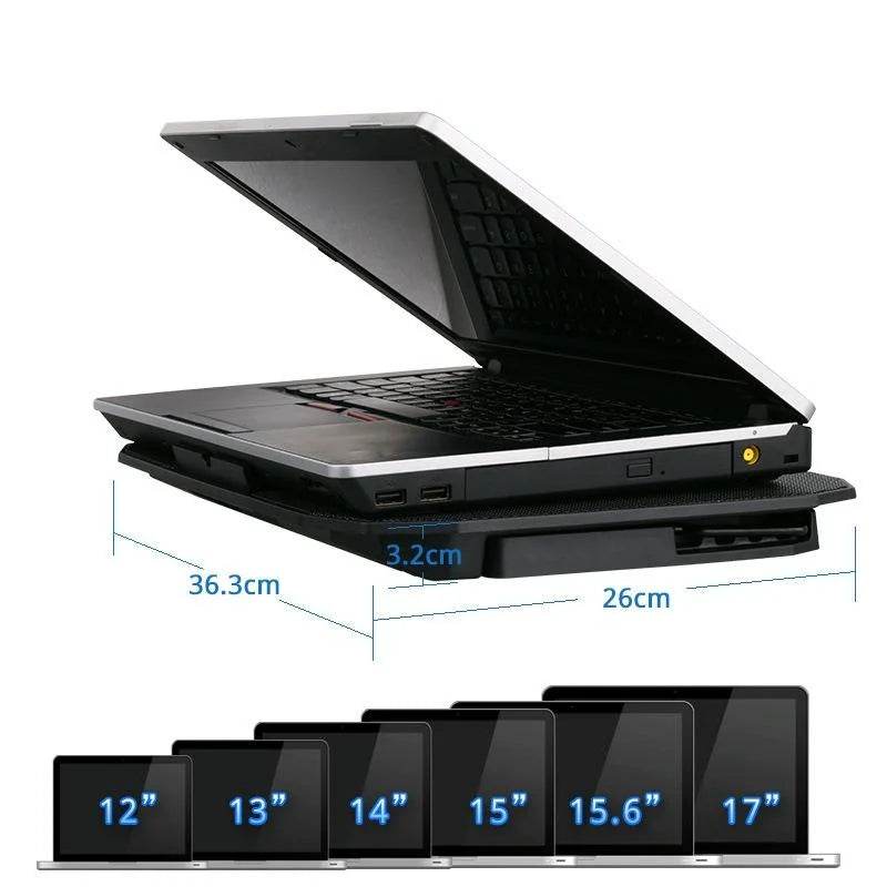 Sea Blue Dual Fan Laptop Cooling Stand - Adjustable-1964932275477024770