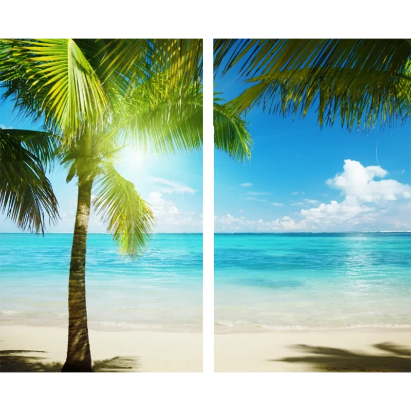 Sea View 3D Printing Blockout Curtains 260x213cm PINCH