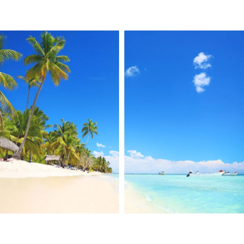 Sea View 3D Printing Blockout Curtains 260x213cm PINCH