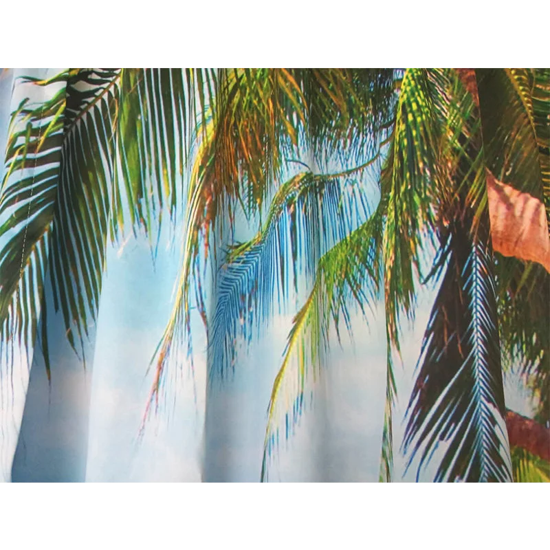 Sea View 3D Printing Blockout Curtains 2x127x160cm PINCH