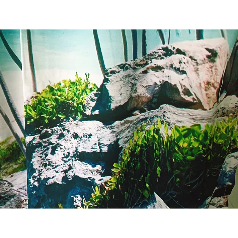 Sea View 3D Printing Blockout Curtains 2x128x160cm PINCH