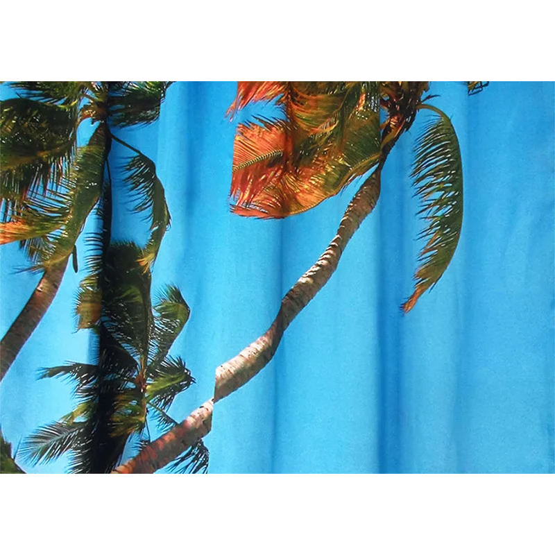 Sea View 3D Printing Blockout Curtains 2x130x160cm PINCH