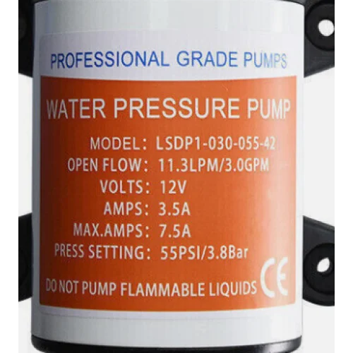 Seaflo 55PSI Pressure 12V Water Pump 11.3LPM For Caravan RV