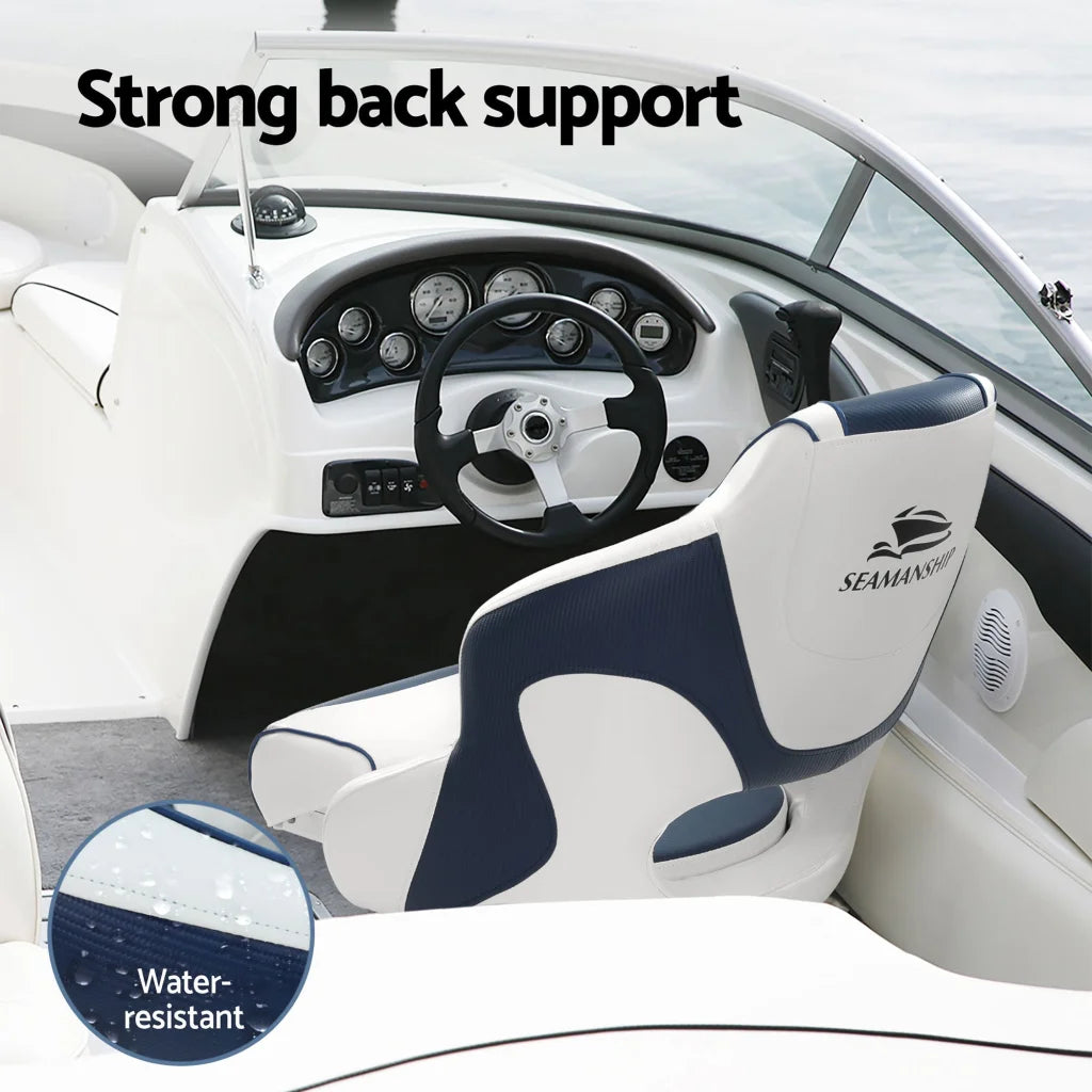 Blue 15cm seamanship captain bucket with component details and storage context