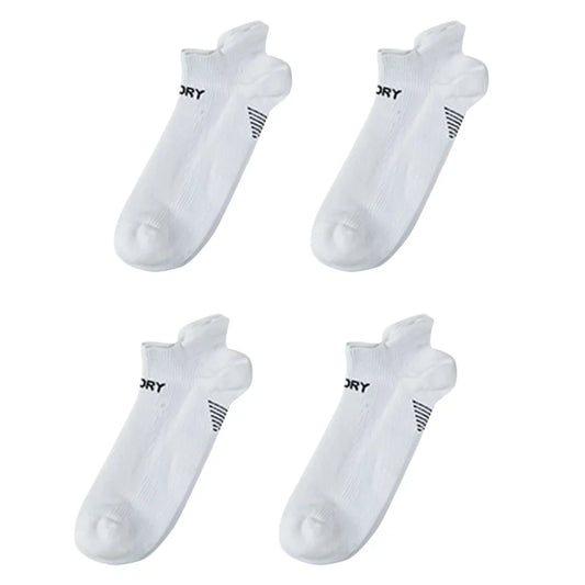 Seamless Sport Sneakers Socks Non-Slip Heel Tab White Large