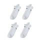 Seamless Sport Sneakers Socks Non-Slip Heel Tab White Small