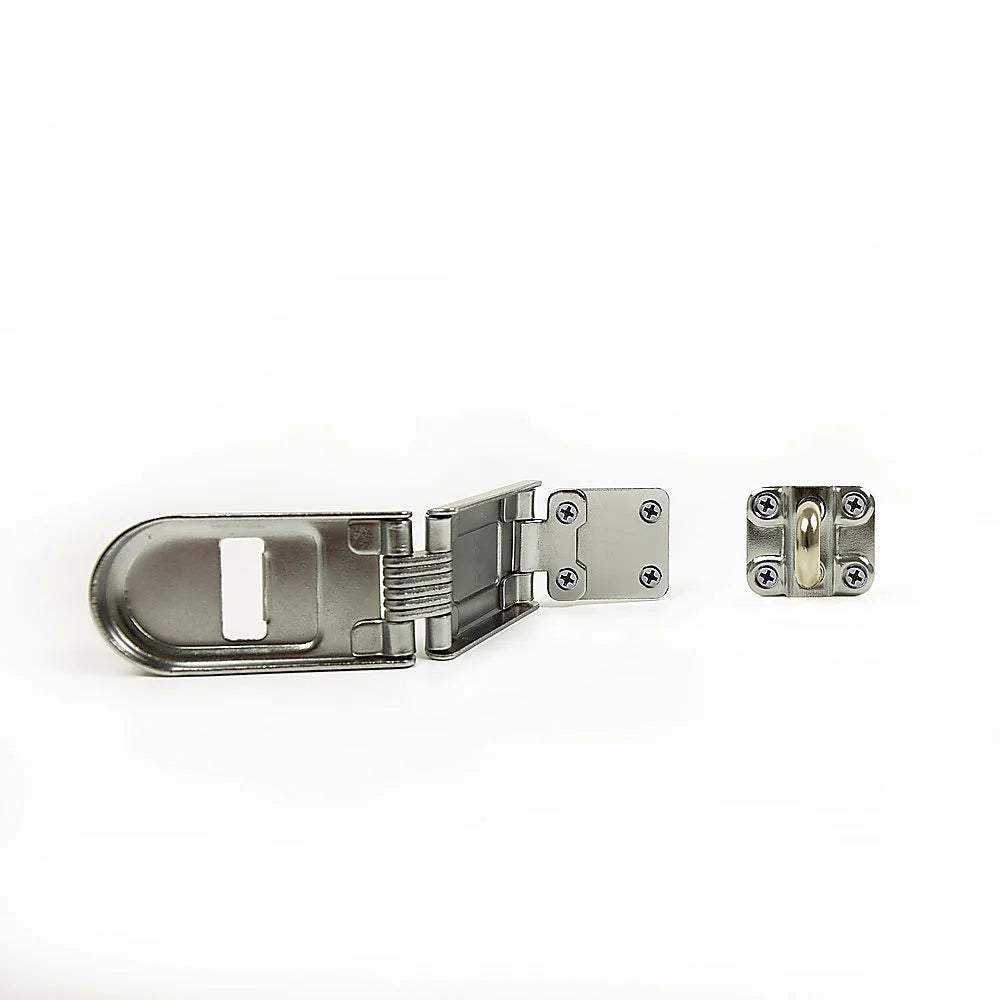 Security Lock Hardened Steel Fixed Staple Hasp - 6-1/4 in. L