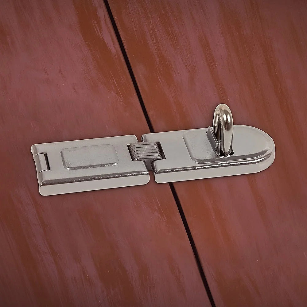 Security Lock Hardened Steel Fixed Staple Hasp - 6-1/4 in. L