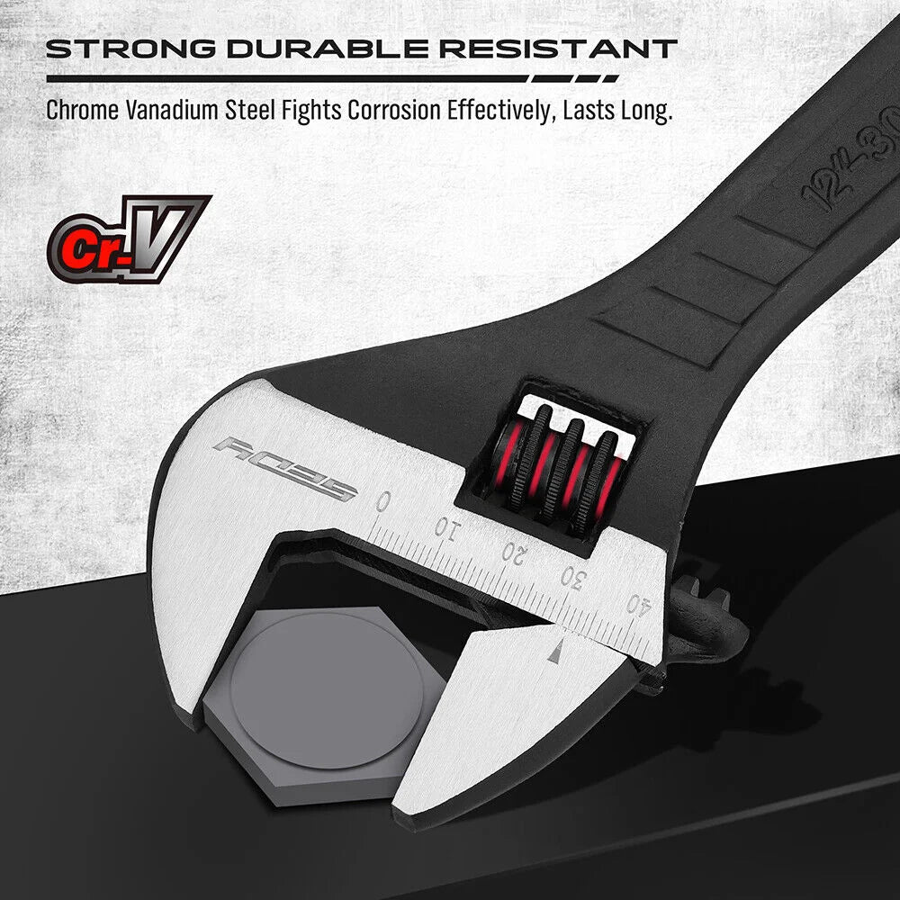 SEDY Adjustable Wrench Set 4Pc Heavy Duty SAE & Metric