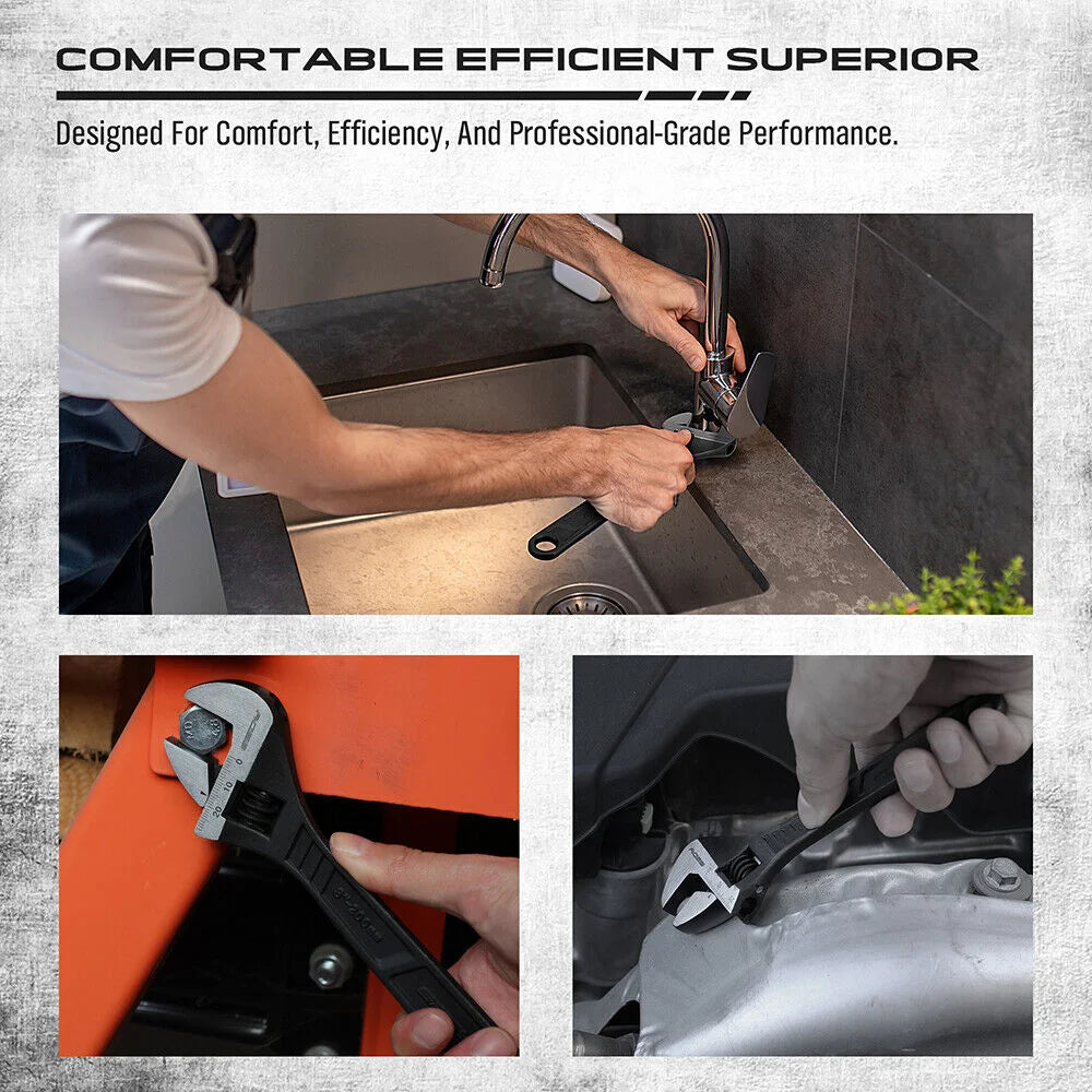 SEDY Adjustable Wrench Set 4Pc Heavy Duty SAE & Metric