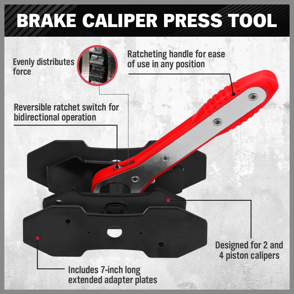 SEDY Car Brake Caliper Tool 360° Swing Ratchet Wrench Car