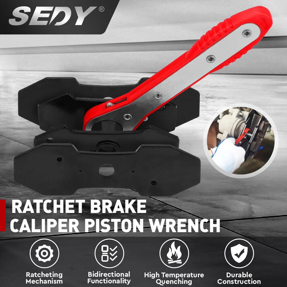 SEDY Car Brake Caliper Tool 360° Swing Ratchet Wrench Car