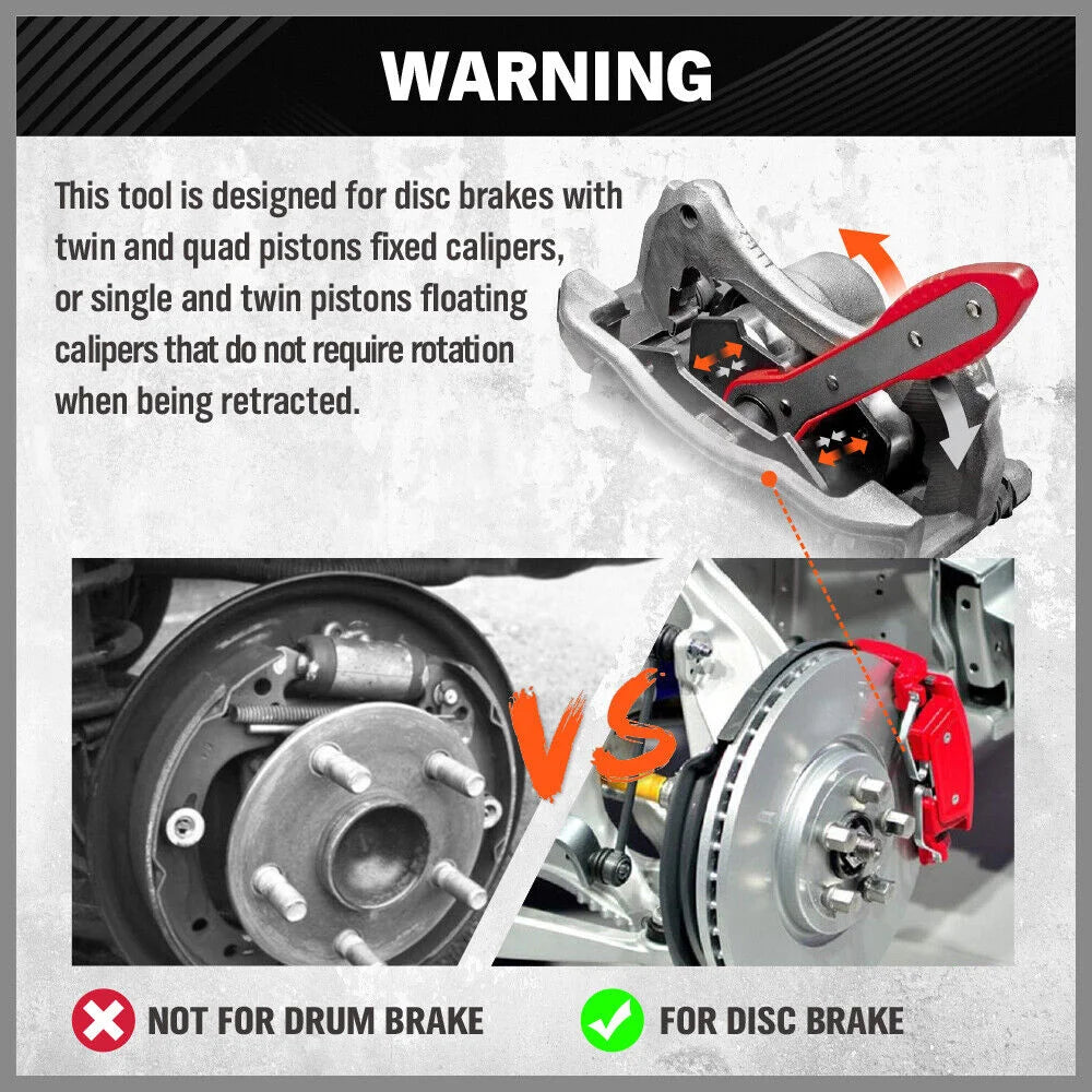 SEDY Car Brake Caliper Tool 360° Swing Ratchet Wrench Car