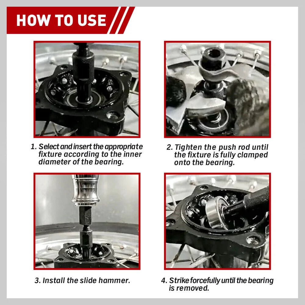 SEDY Inner Bearing Puller Set 9Pcs Slide Hammer Internal