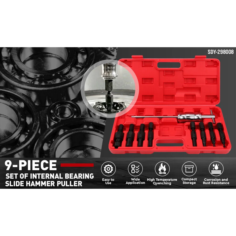 SEDY Inner Bearing Puller Set 9Pcs Slide Hammer Internal