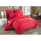 Seersucker Quilt/Duvet Cover Set King Size Red - Home &