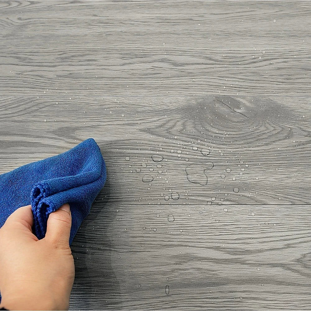 Self Adhesive Flooring Floor Tiles Ebony Wood Grain 16 Pack