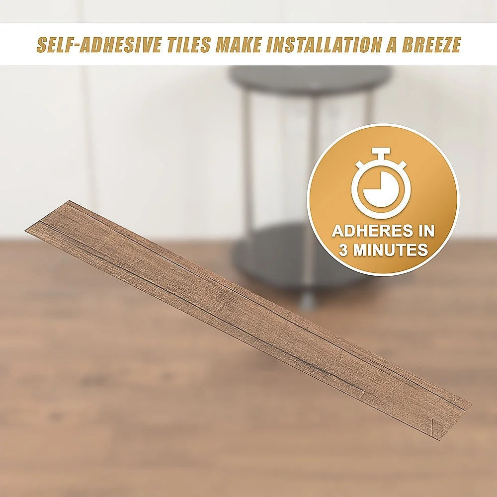 Self Adhesive Flooring Floor Tiles Smoked Eucalyptus Wood