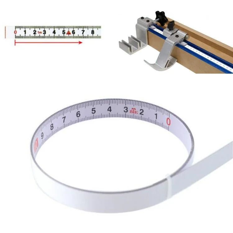 Self-adhesive Steel Ruler with 2m Tape Measure - Sticky