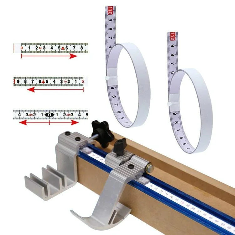Self-adhesive Steel Ruler with 2m Tape Measure - Sticky