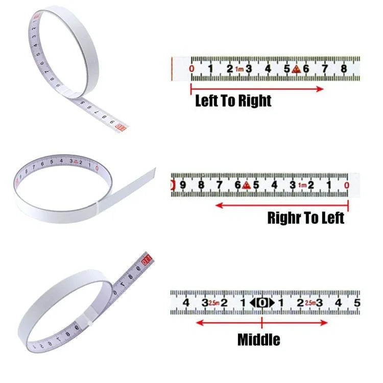 Self-adhesive Steel Ruler with 3m Tape Measure - Sticky