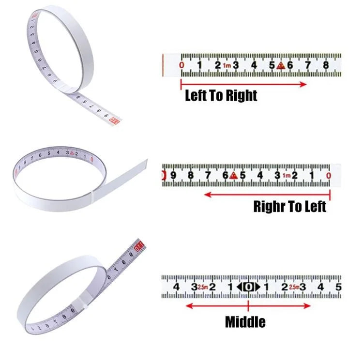 Self-adhesive Steel Ruler with 3m Tape Measure - Sticky