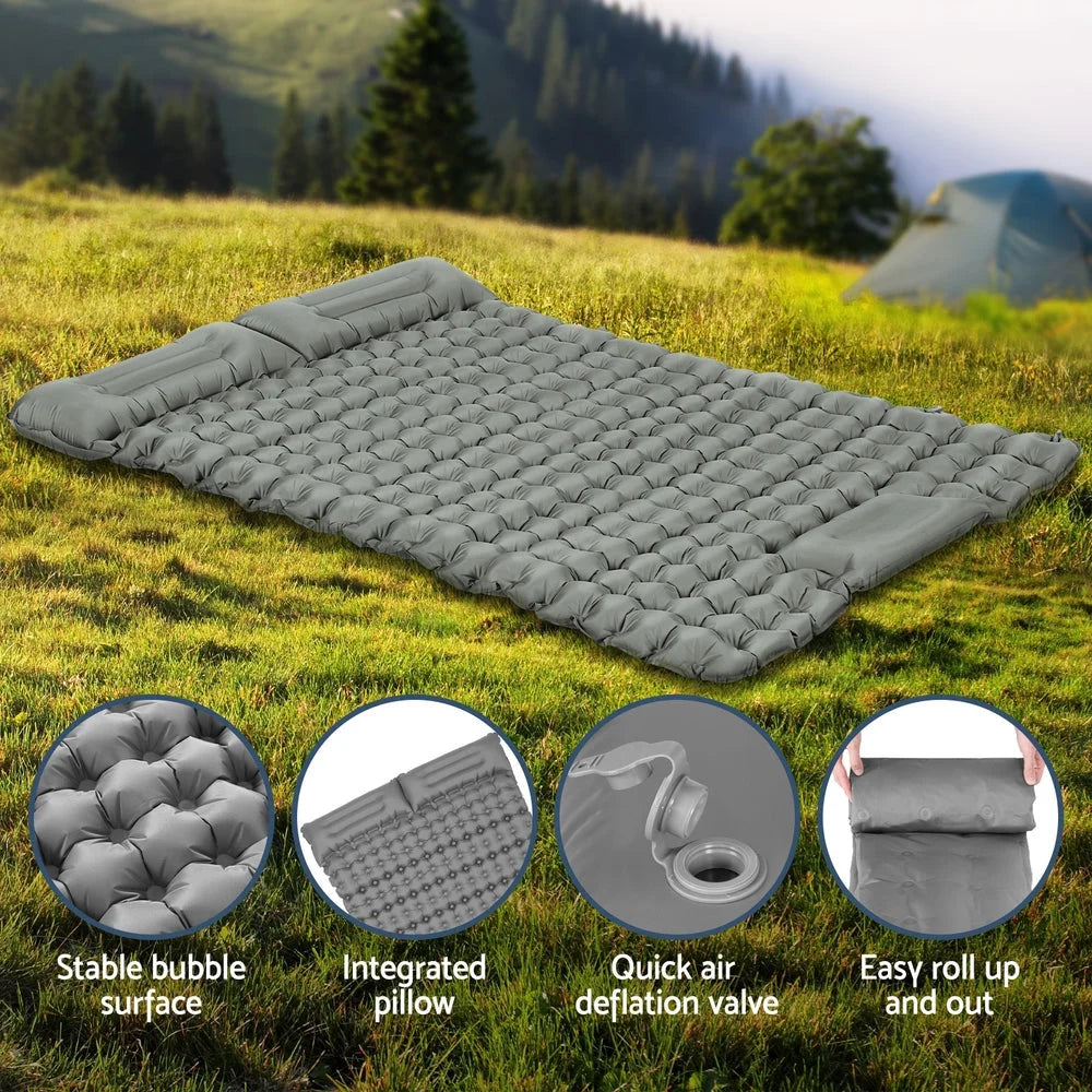 Self-Inflating Mattress Camping Sleeping Mat Air Bed Double