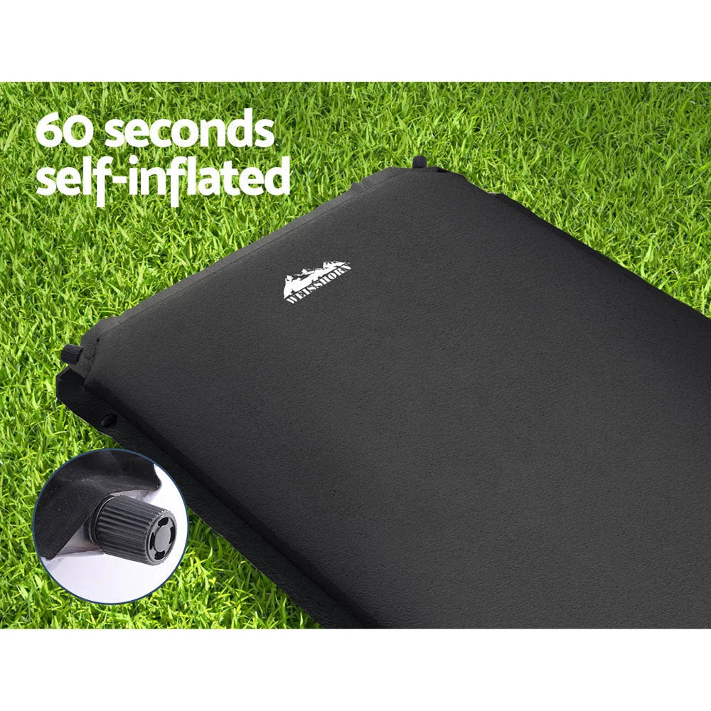 Self Inflating Mattress Camping Sleeping Mat Black