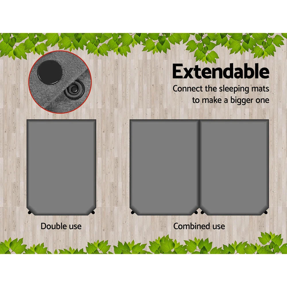 Self Inflating Mattress Double Size grey outdoor 337