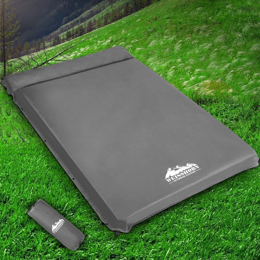 Self Inflating Mattress Double Size grey outdoor 387