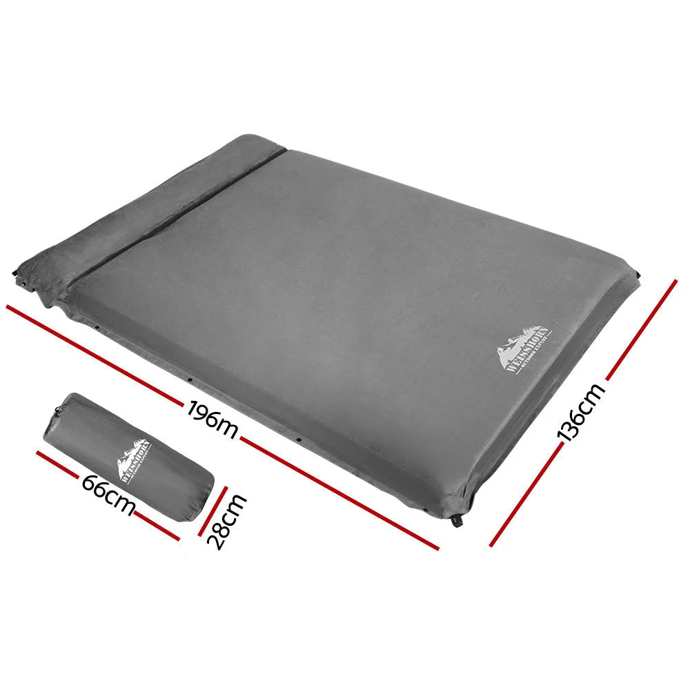 Grey 10cm mattress with quilted top surface