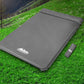 Grey mattress with quilted top surface