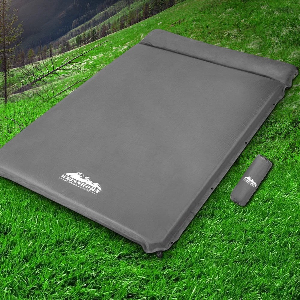 Grey mattress with quilted top surface