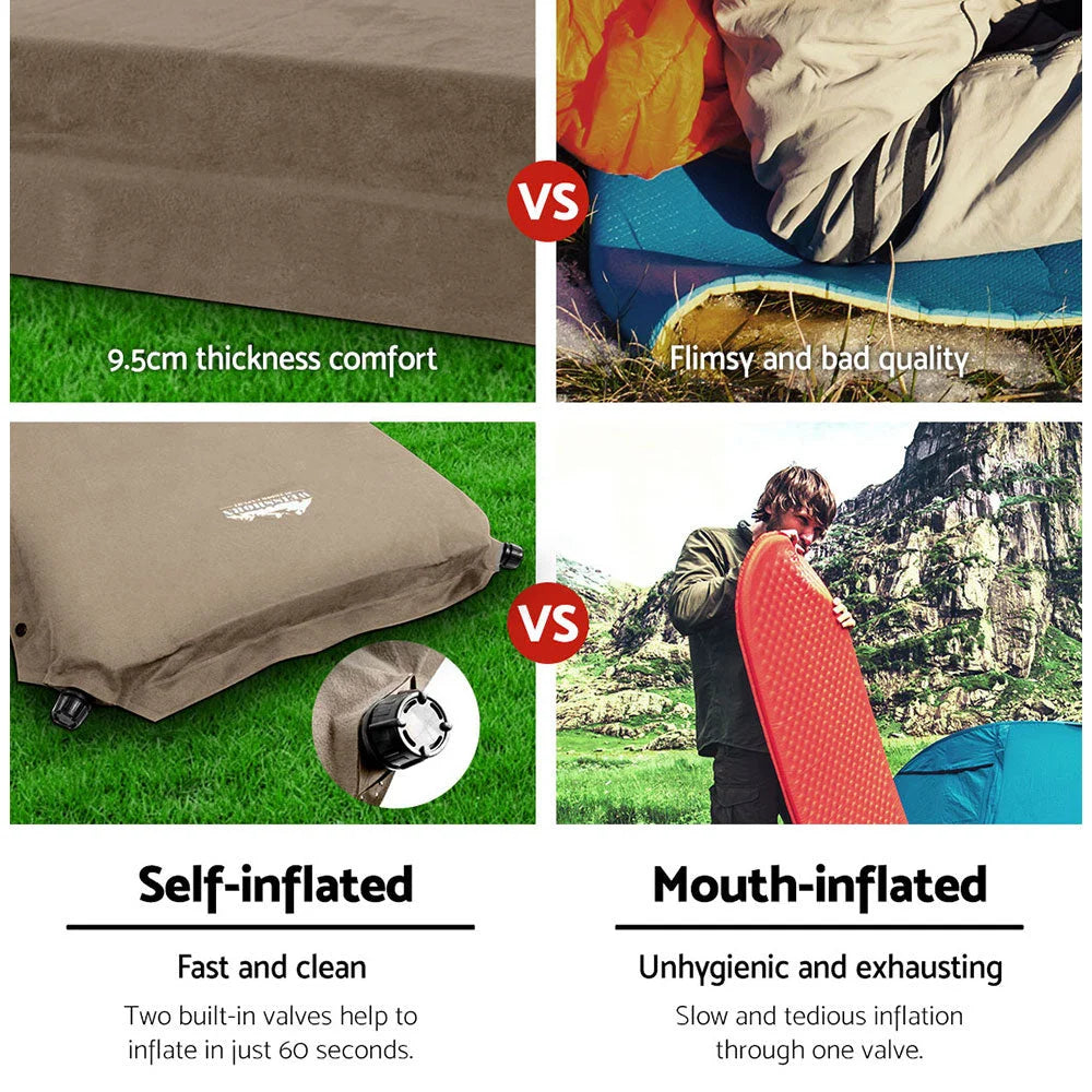 Self‑Inflating Mattress Single 10 cm Thick (Joinable)