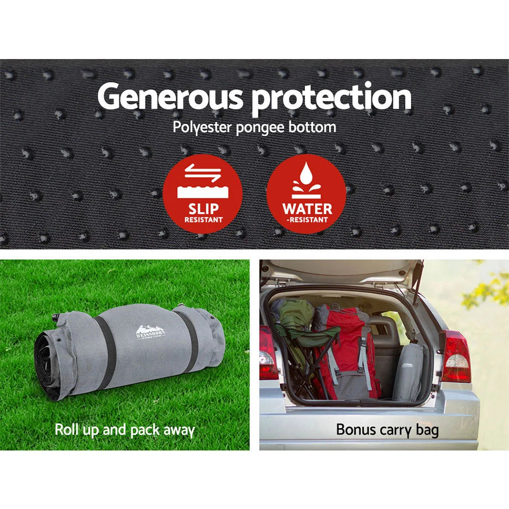 Self-Inflating Mattress Single Size - Grey - Outdoor