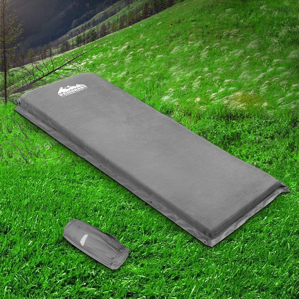 Self-Inflating Mattress Single Size - Grey - Outdoor