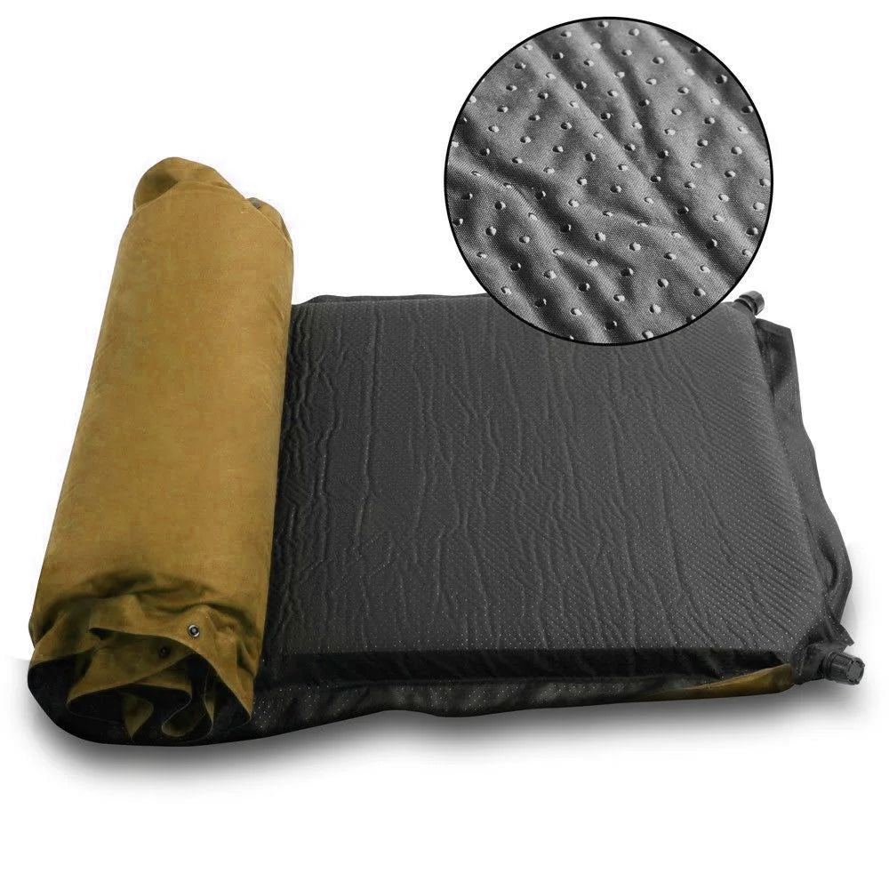Self Inflating Mattress Sleeping Suede Mat Air Bed Camping